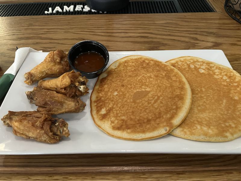 Wings and pancakes